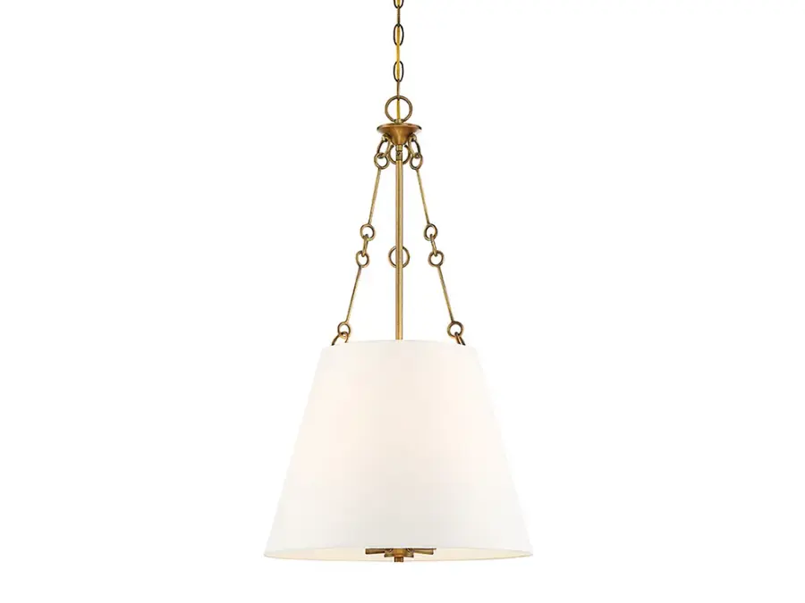 Austin Four Light Pendant in Warm Brass - Image 3