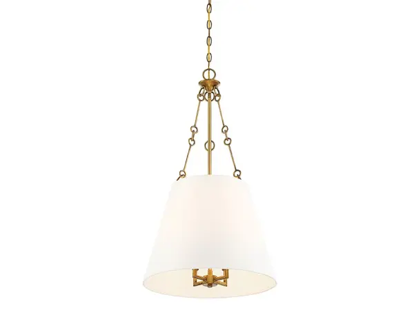 Austin Four Light Pendant in Warm Brass - Image 4