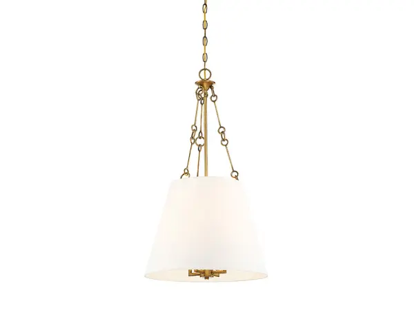 Austin Four Light Pendant in Warm Brass - Image 5
