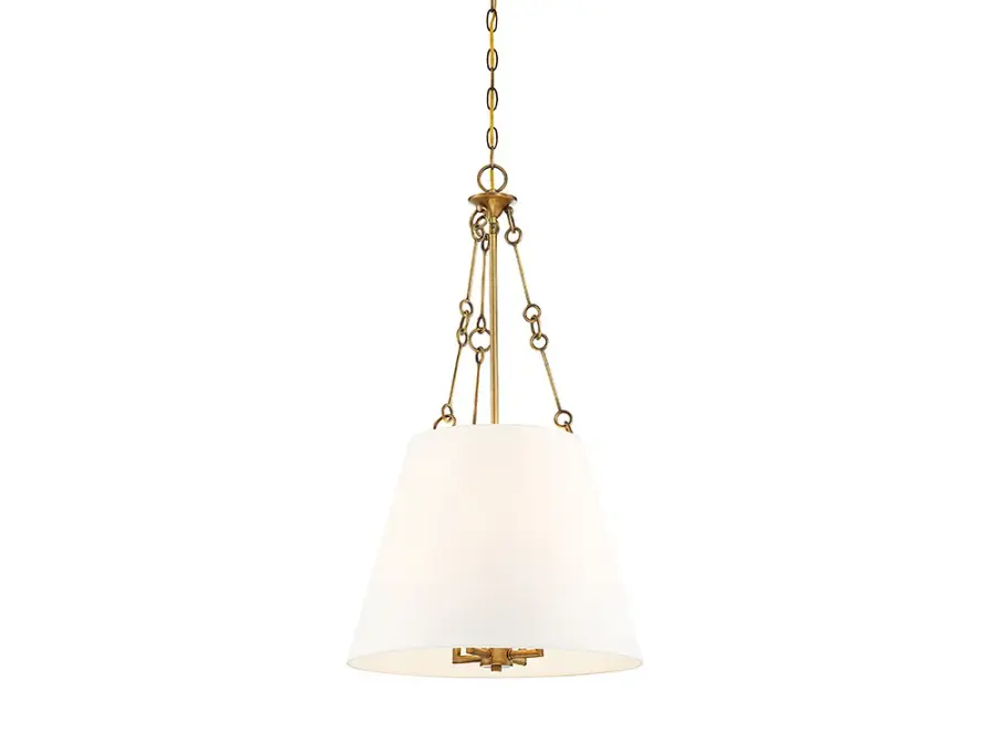 Austin Four Light Pendant in Warm Brass - Image 5