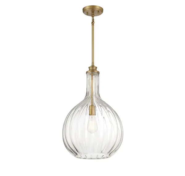 Brandon One Light Pendant in Warm Brass - Image 3