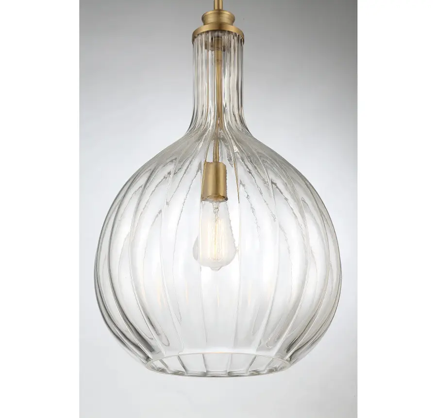 Brandon One Light Pendant in Warm Brass - Image 5