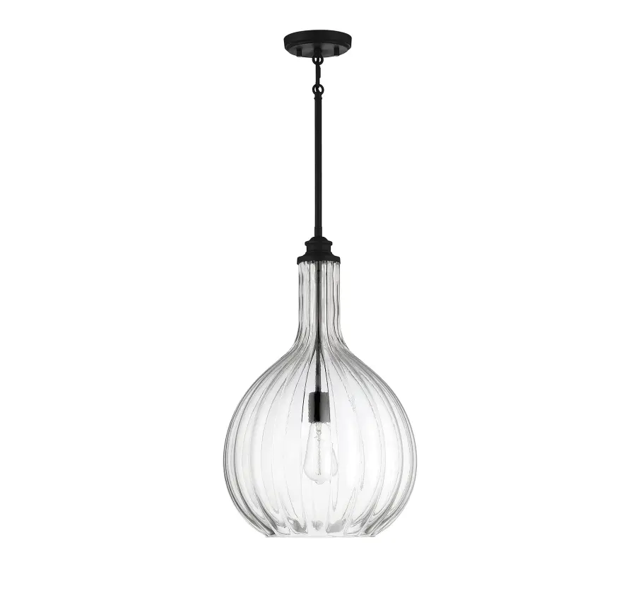 Brandon 1-Light Pendant in Matte Black - Image 2