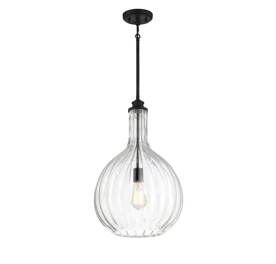 Brandon 1-Light Pendant in Matte Black - Image 3