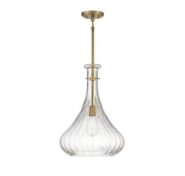 Bristo 1-Light Pendant in Warm Brass - alternate view