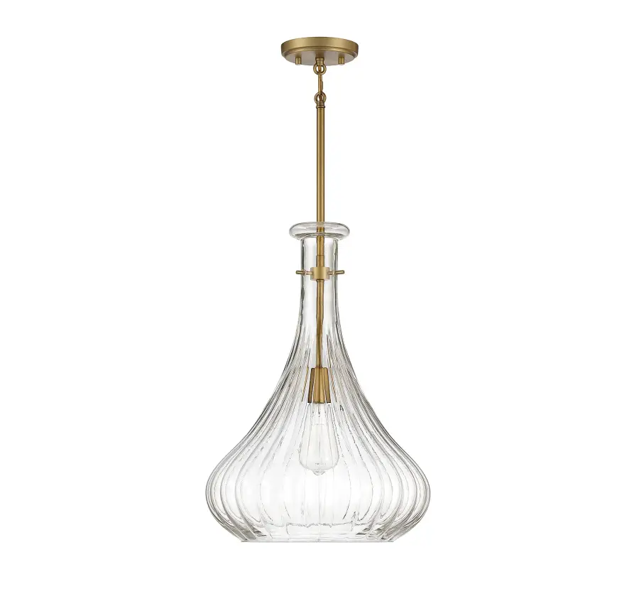 Bristo 1-Light Pendant in Warm Brass - Image 2