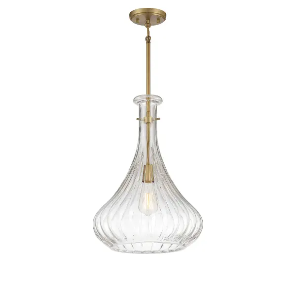 Bristo 1-Light Pendant in Warm Brass - Image 3