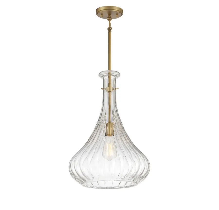 Bristo 1-Light Pendant in Warm Brass - Image 3