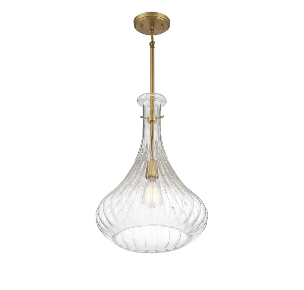 Bristo 1-Light Pendant in Warm Brass - Image 4