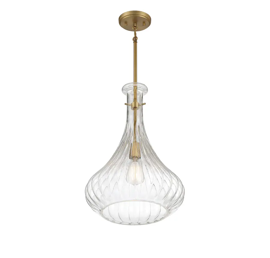 Bristo 1-Light Pendant in Warm Brass - Image 4