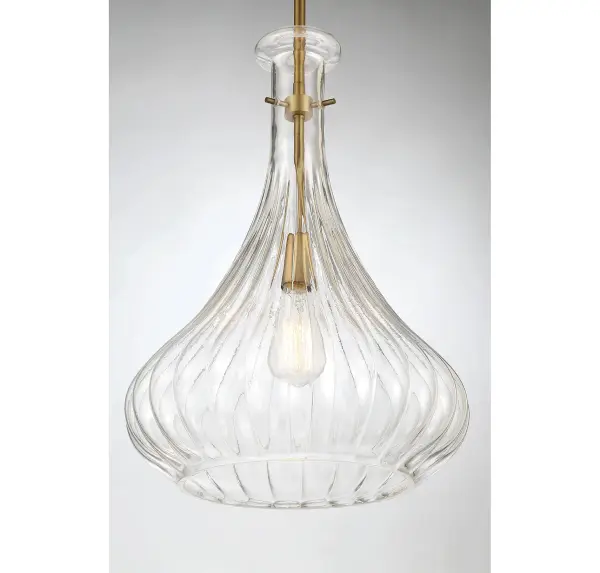 Bristo 1-Light Pendant in Warm Brass - Image 5