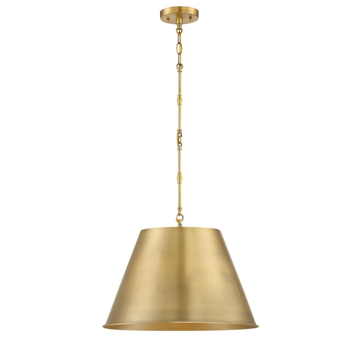Alden One Light Pendant in Warm Brass