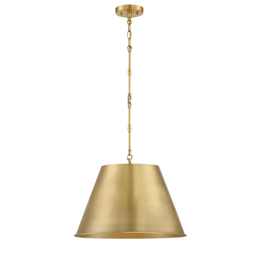 Alden One Light Pendant in Warm Brass - Image 1