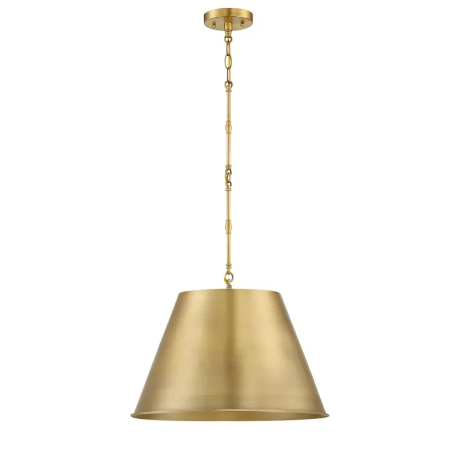 Alden One Light Pendant in Warm Brass - Image 2