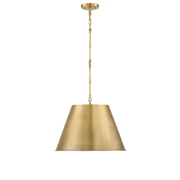 Alden One Light Pendant in Warm Brass - Image 3