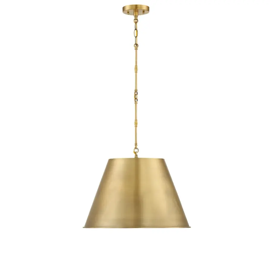 Alden One Light Pendant in Warm Brass - Image 3
