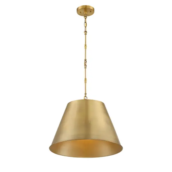 Alden One Light Pendant in Warm Brass - Image 4