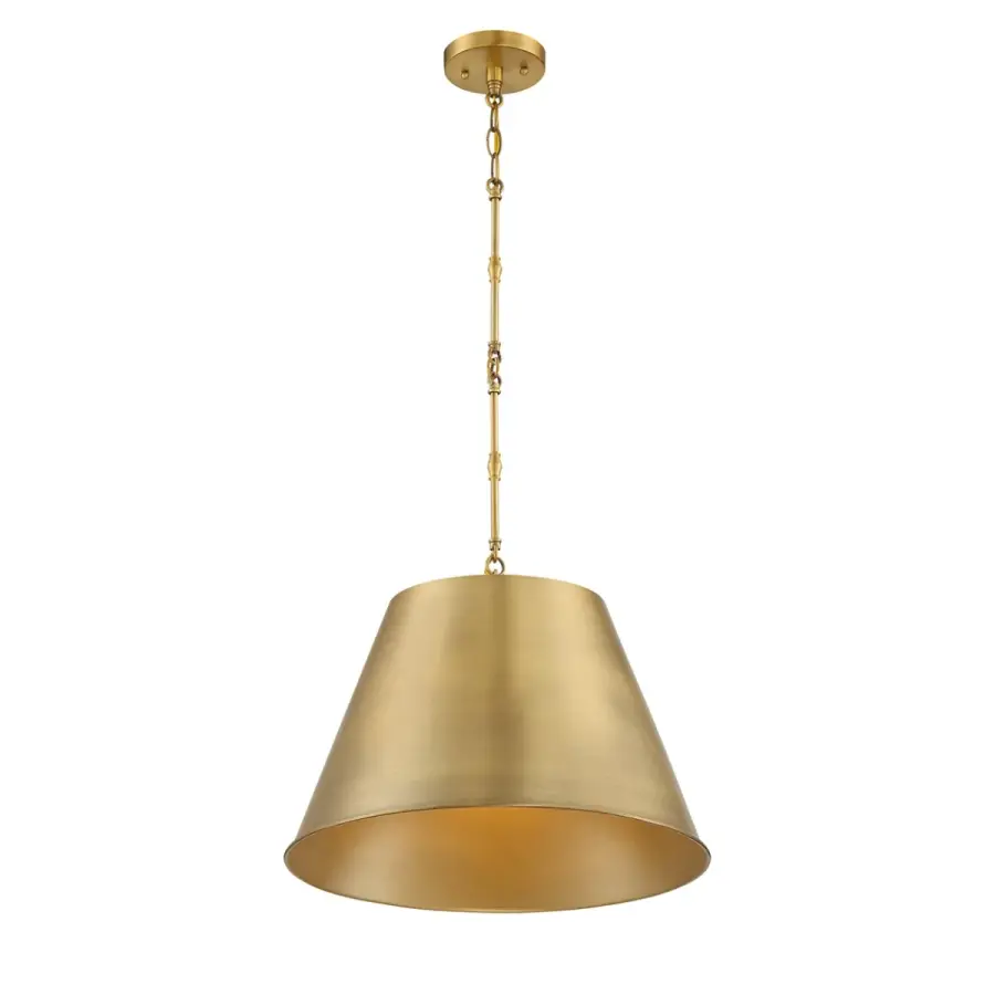 Alden One Light Pendant in Warm Brass - Image 4