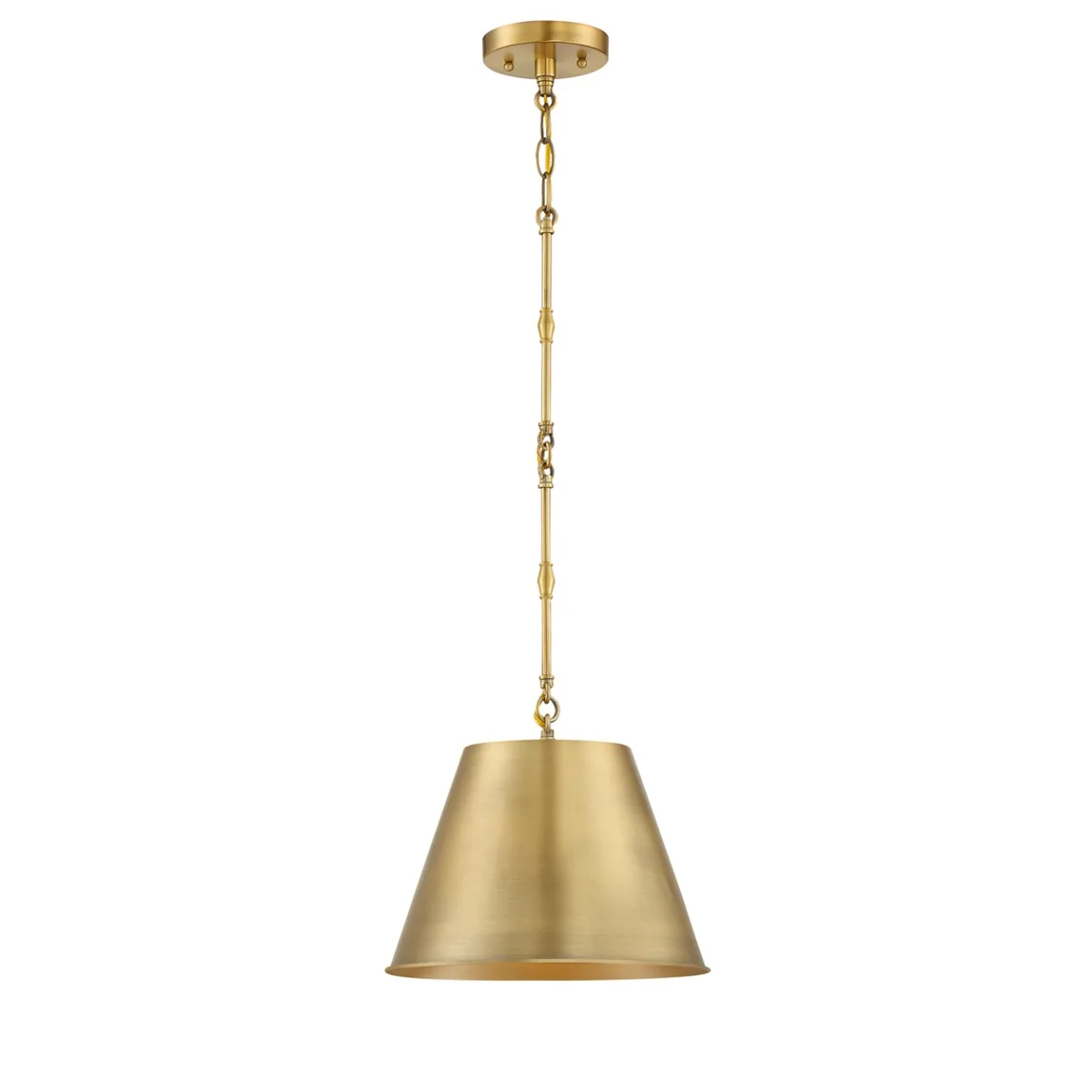 Alden One Light Pendant in Warm Brass
