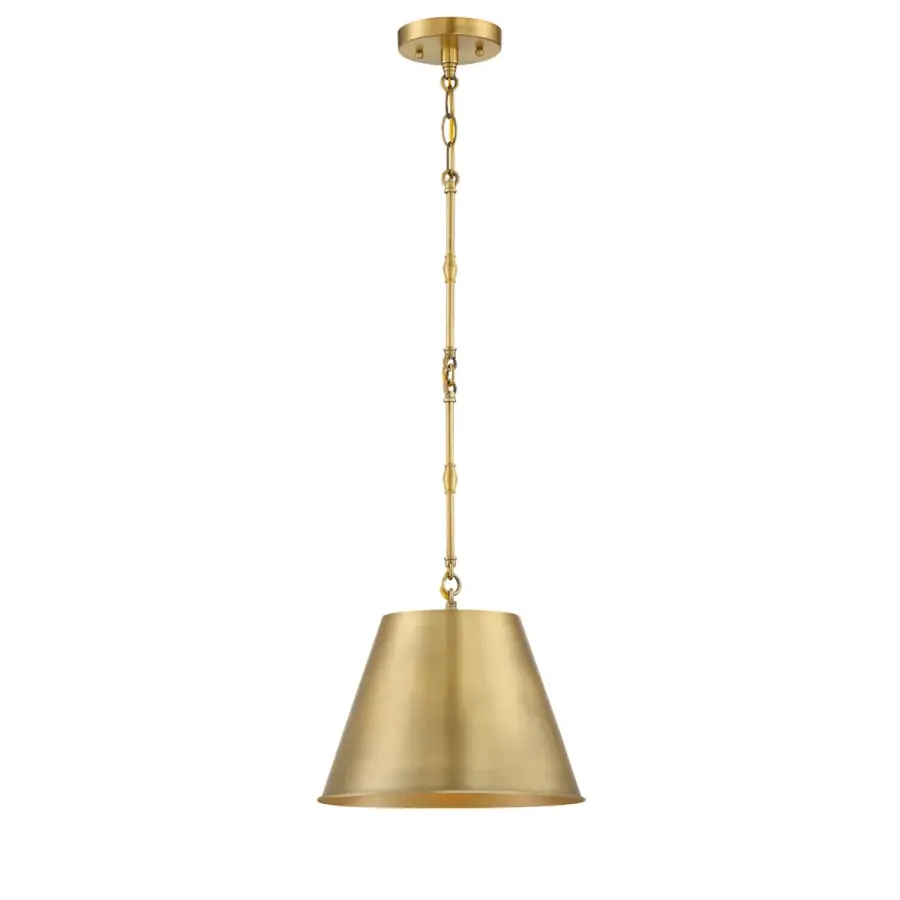 Alden One Light Pendant in Warm Brass - Image 1