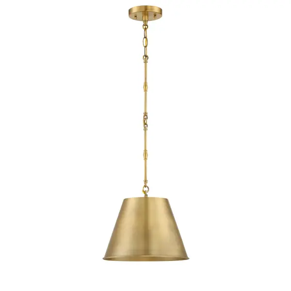 Alden One Light Pendant in Warm Brass - Image 2