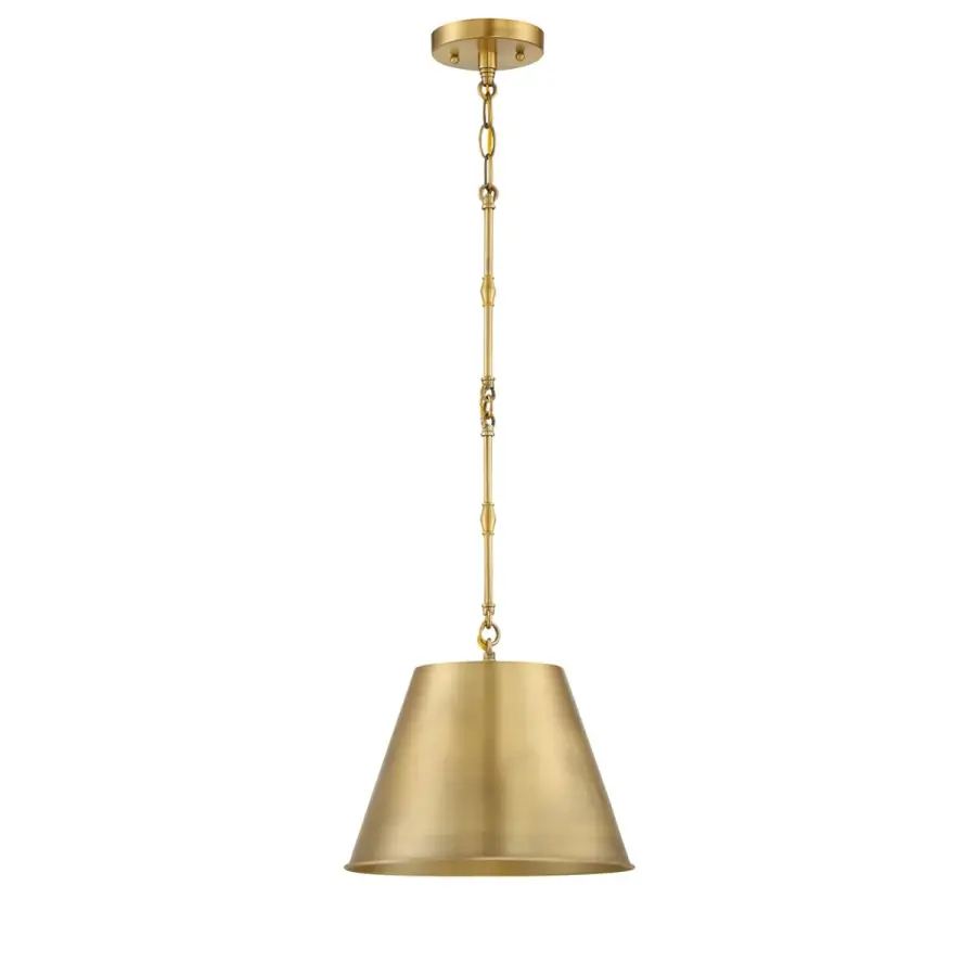 Alden One Light Pendant in Warm Brass - Image 2