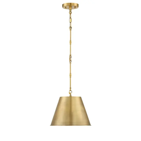 Alden One Light Pendant in Warm Brass - Image 3