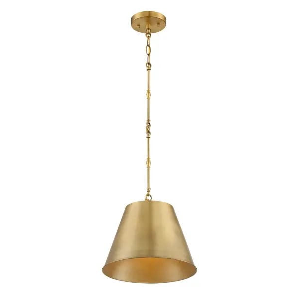Alden One Light Pendant in Warm Brass - Image 4