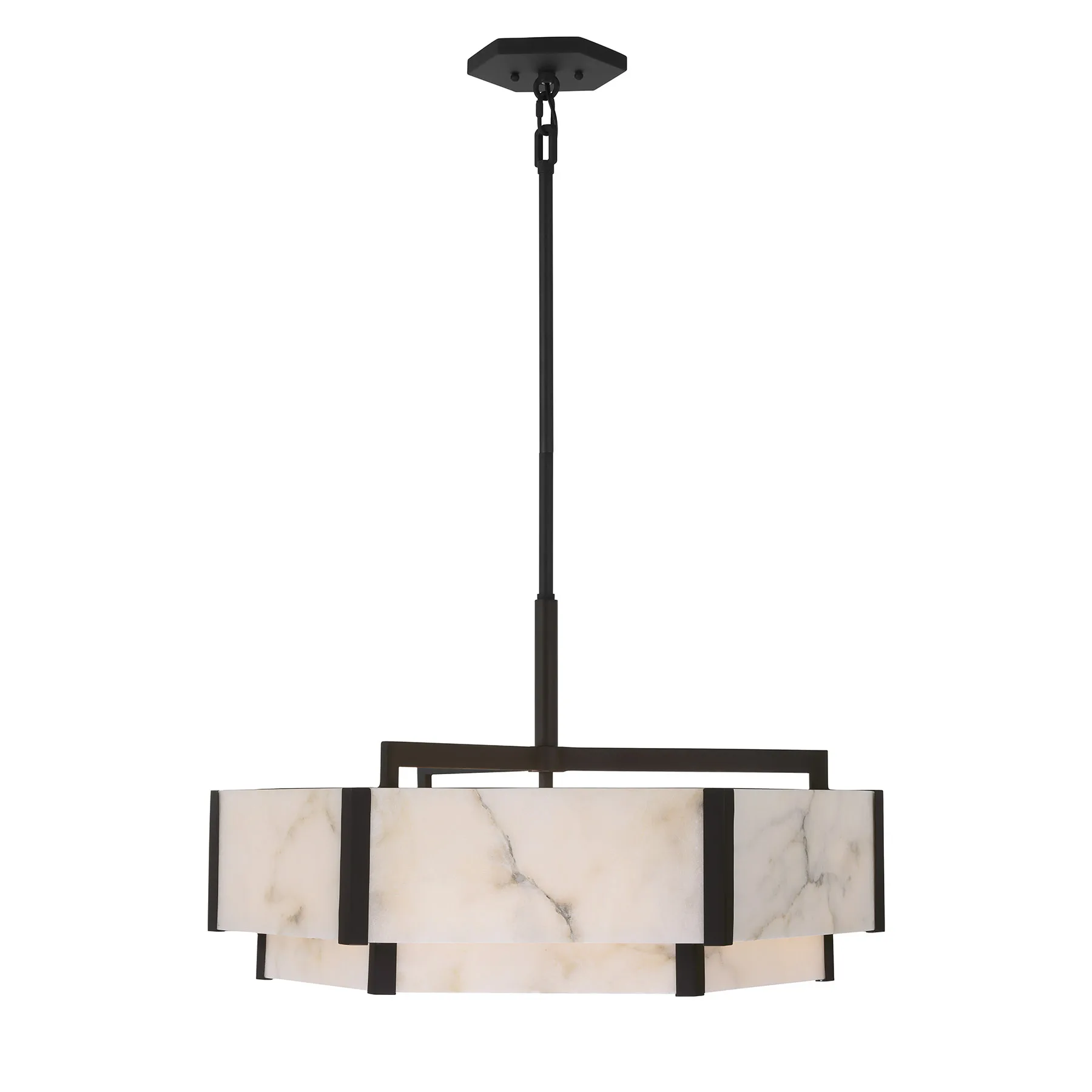 Orleans Six Light Pendant in Black Cashmere