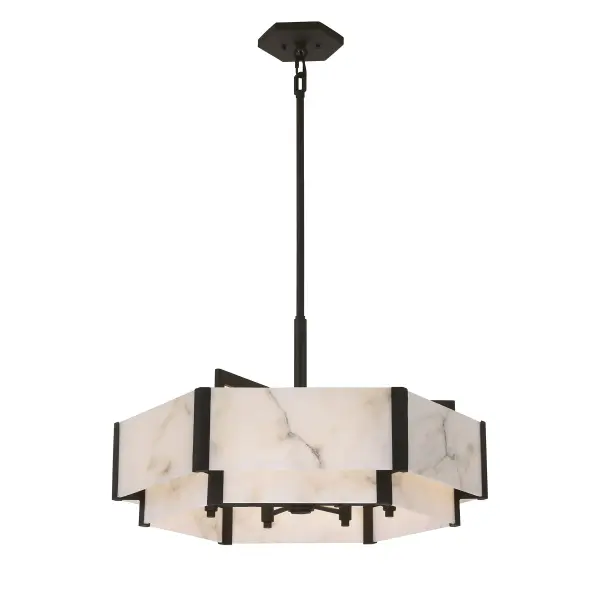 Orleans Six Light Pendant in Black Cashmere - Image 3