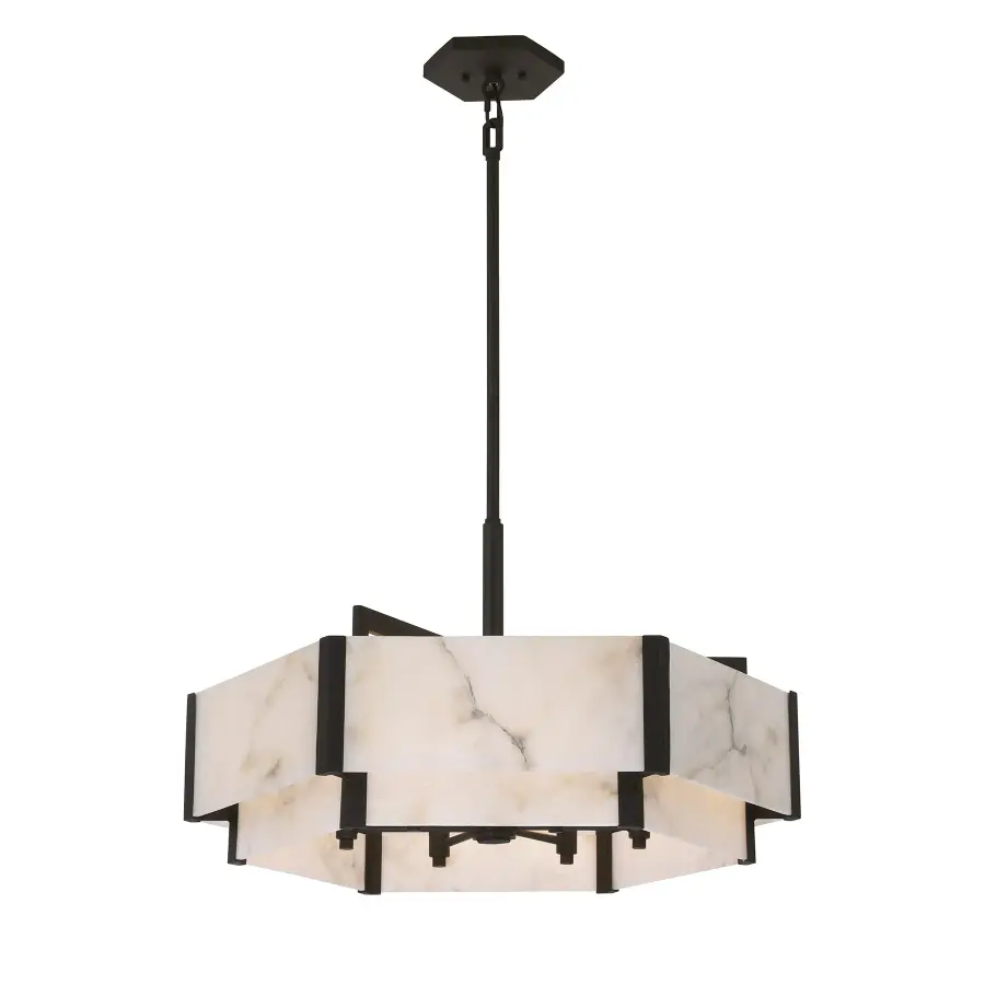 Orleans Six Light Pendant in Black Cashmere - Image 3