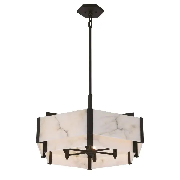 Orleans Six Light Pendant in Black Cashmere - Image 5