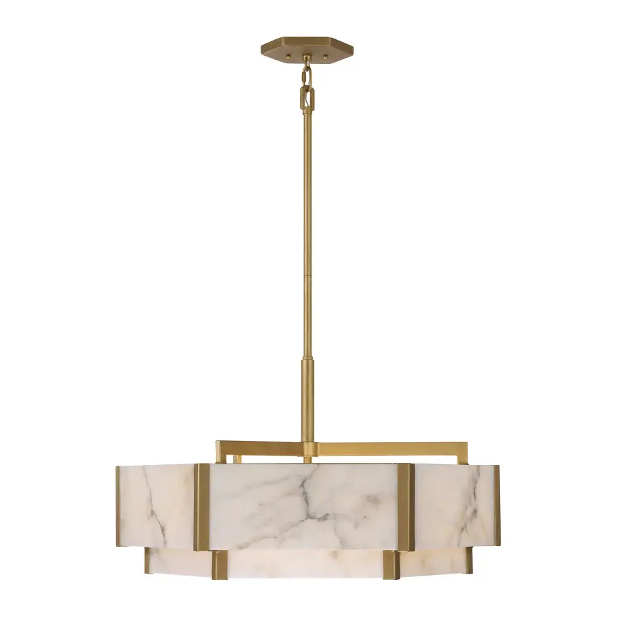 Orleans 6-Light Pendant in Distressed Gold - Image 1