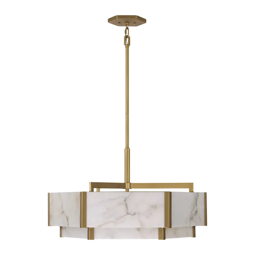 Orleans 6-Light Pendant in Distressed Gold - Image 2