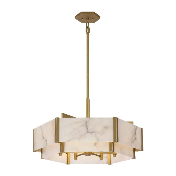 Orleans 6-Light Pendant in Distressed Gold - Image 3