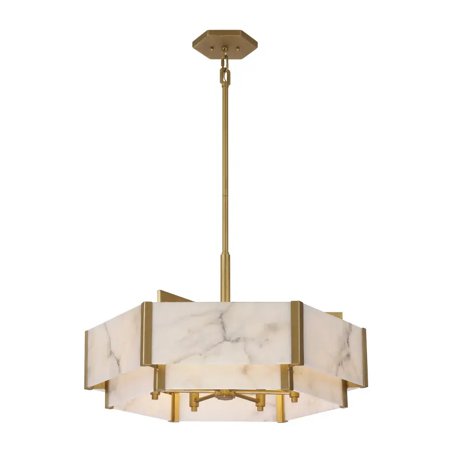 Orleans 6-Light Pendant in Distressed Gold - Image 3