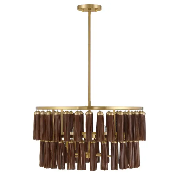 Aquitane 4-Light Pendant in Warm Brass - alternate view