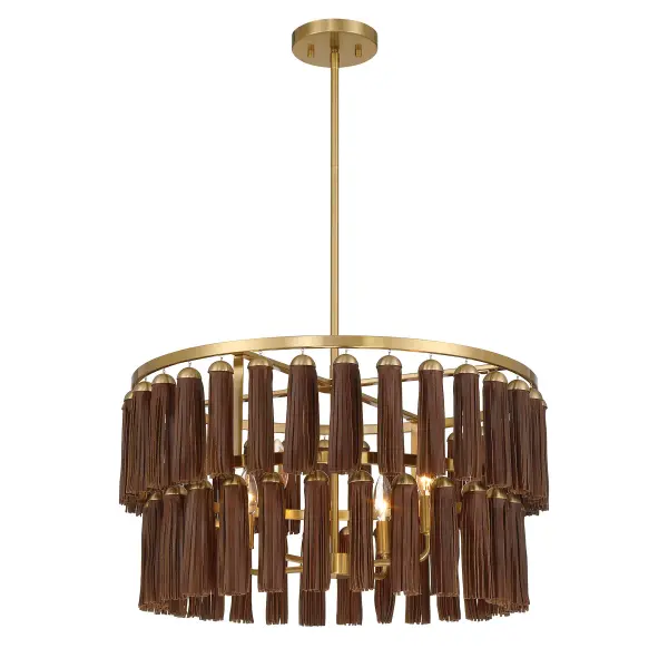 Aquitane 4-Light Pendant in Warm Brass - Image 3