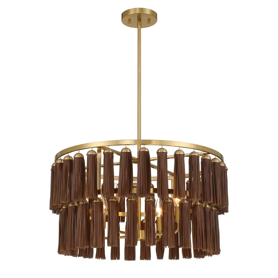 Aquitane 4-Light Pendant in Warm Brass - Image 3