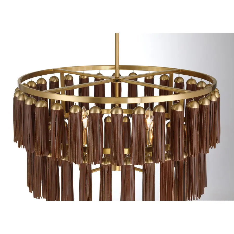 Aquitane 4-Light Pendant in Warm Brass - Image 6