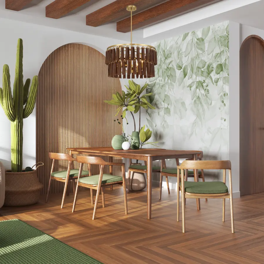 Aquitane 4-Light Pendant in Warm Brass - Image 8
