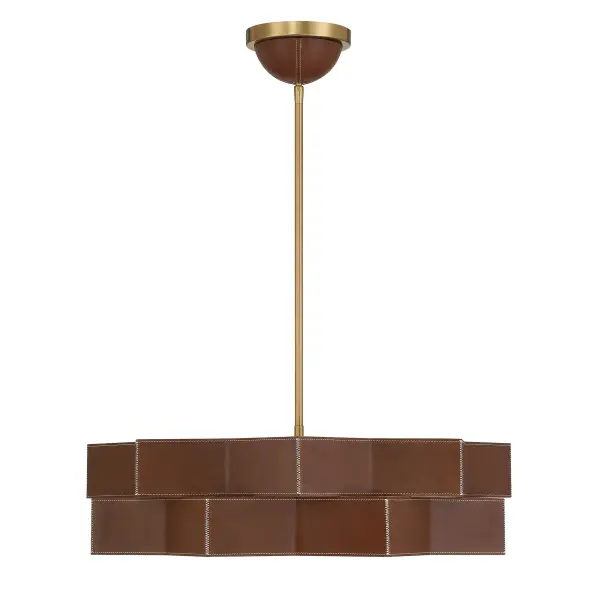 Atherton 5-Light Pendant in Warm Brass - Image 3
