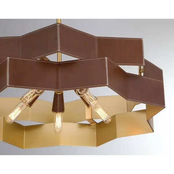 Atherton 5-Light Pendant in Warm Brass - Image 7