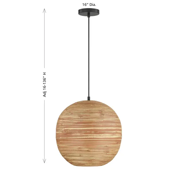 Pharr 1-Light Pendant in Matte Black - Image 7
