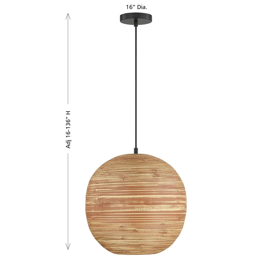 Pharr 1-Light Pendant in Matte Black - Image 7