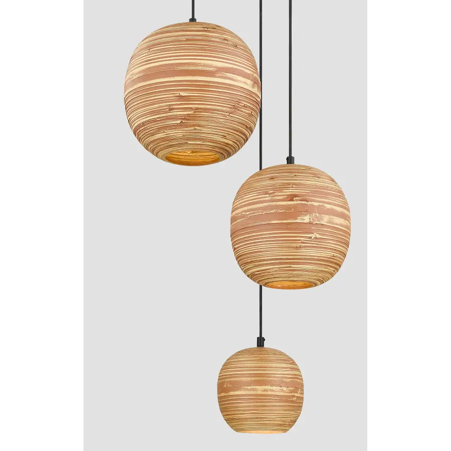 Pharr 3-Light Pendant in Matte Black - Image 6