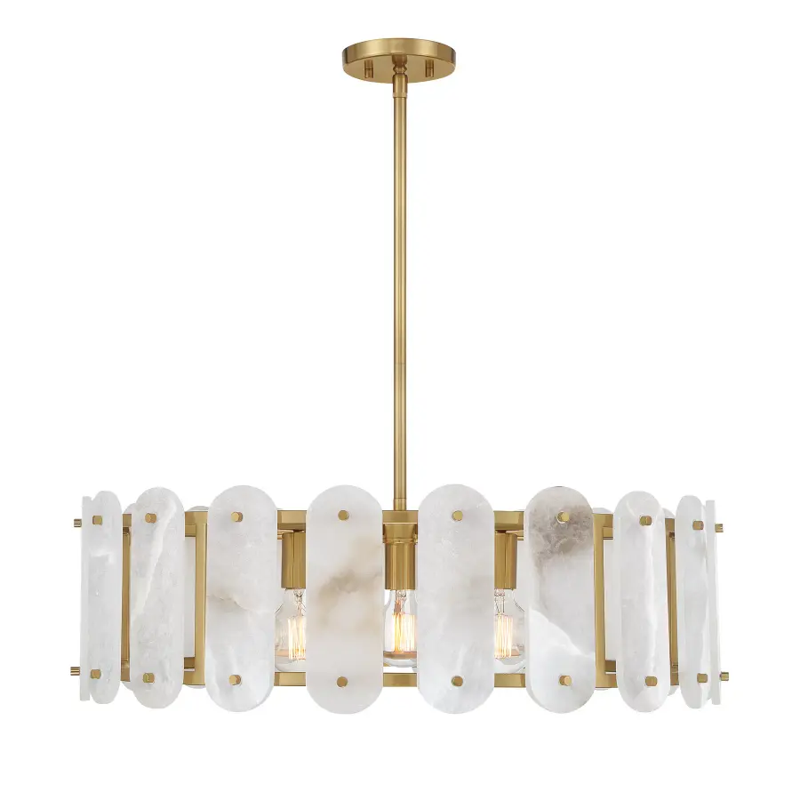 Antolini Five Light Pendant in Warm Brass - Image 1