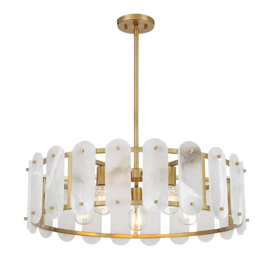 Antolini Five Light Pendant in Warm Brass - Image 3