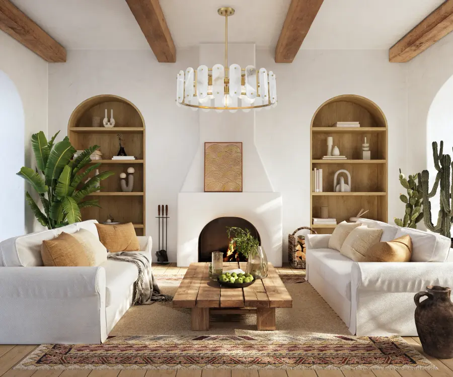 Antolini Five Light Pendant in Warm Brass - Image 8