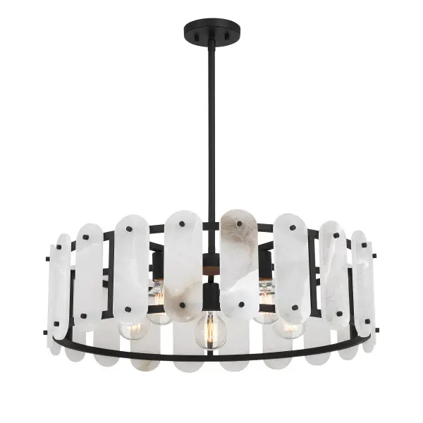 Antolini 5-Light Pendant in Black Cashmere - Image 3